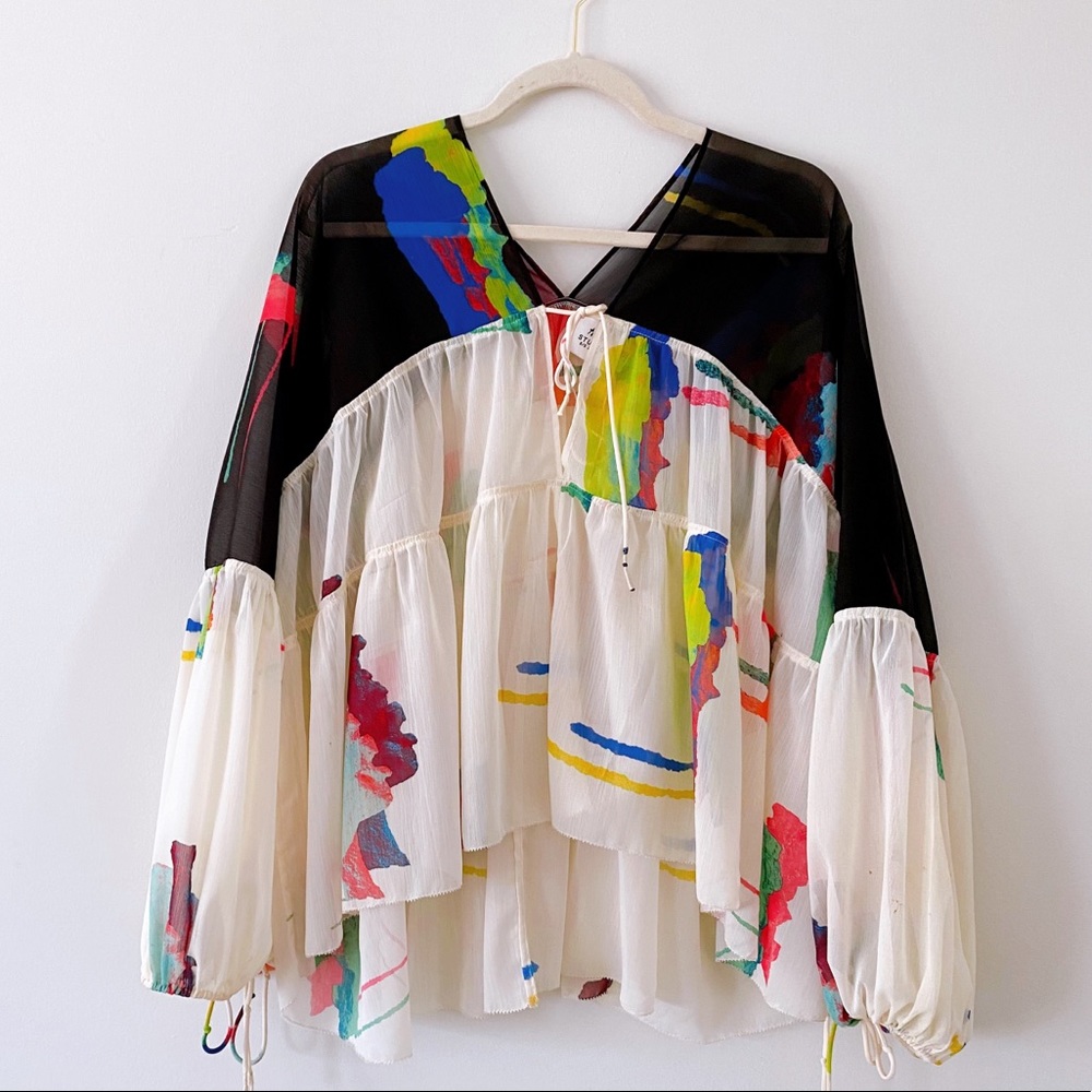 H&M Studio Balloon Sleeve Blouse